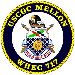 Coat of arms (crest) of the USCGC Mellon (WHEC-717)