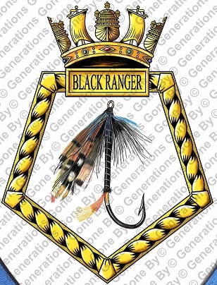Coat of arms (crest) of the RFA Black Ranger, United Kingdom