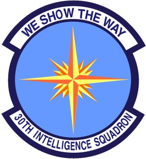 Coat of arms (crest) of the 30th Intelligence Squadron, US Air Force