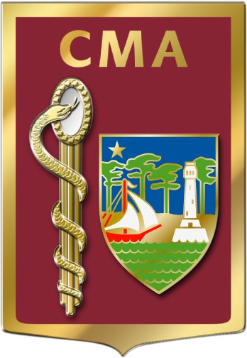 Coat of arms (crest) of the Armed Forces Military Medical Centre Cazaux, France