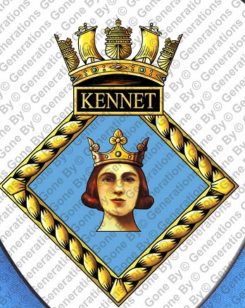 Coat of arms (crest) of the HMS Kennet, Royal Navy