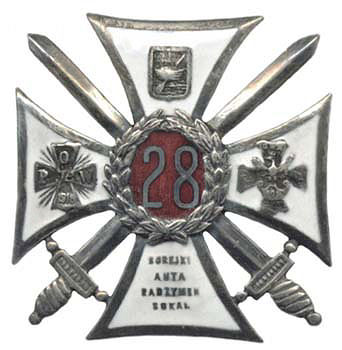 Coat of arms (crest) of the 28th Kaniowski Rifle Regiment, Polish Army