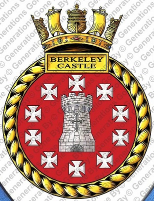 Coat of arms (crest) of the HMS Berkeley Castle, Royal Navy