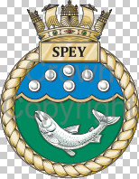Coat of arms (crest) of the HMS Spey, Royal Navy