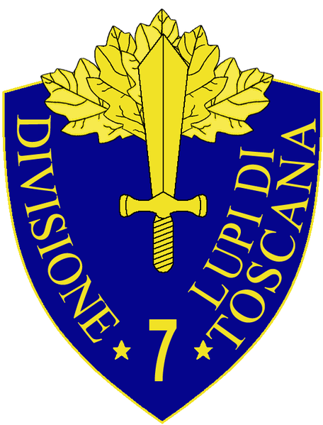 File:7th Infantry Division Lupi di Toscana, Italian Army.png