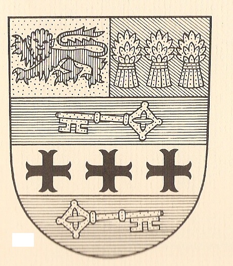Arms (crest) of St Peter's Abbey, Muenster, Saskatchewan