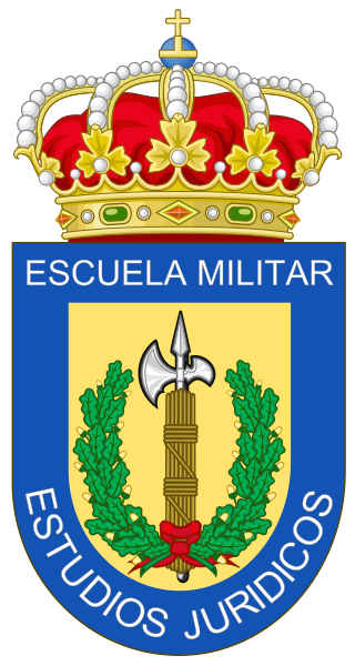 Coat of arms (crest) of the Military School of Legal Studies of the Spanish Armed Forces, Spain