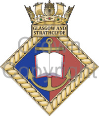 Coat of arms (crest) of the Glasgow and Strathclyde Universities Royal Naval Unit, United Kingdom