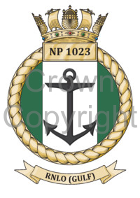 Coat of arms (crest) of the Naval Party 1023, Royal Navy