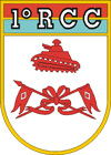 Coat of arms (crest) of the 1st Combat Tank Regiment - Vanguardeiro Regiment, Brazilian Army