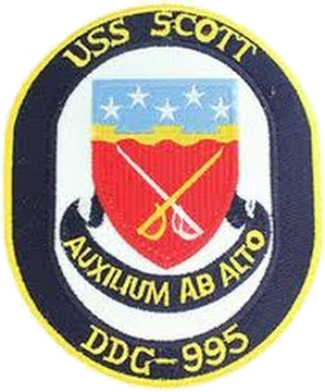 Coat of arms (crest) of the Destroyer USS Scott (DD-995)