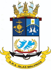Coat of arms (crest) of the Aviso ARA Islas Malvinas (A-24), Argentine Navy
