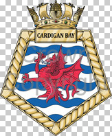 Coat of arms (crest) of the RFA Cardigan Bay, United Kingdom
