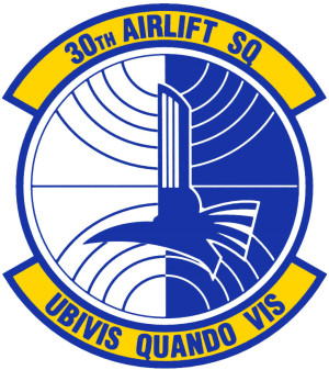 Coat of arms (crest) of the 30th Airlift Squadron, Wyoming Air National Guard