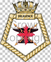 Coat of arms (crest) of the RFA Diligence, United Kingdom