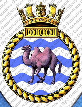Coat of arms (crest) of the HMS Loch Quoich, Royal Navy
