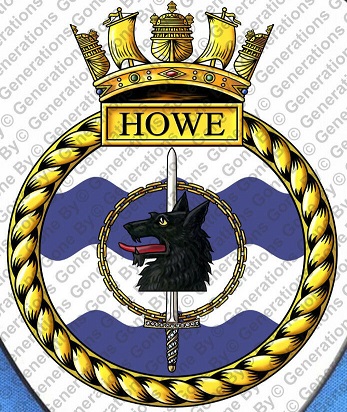 Coat of arms (crest) of the HMS Howe, Royal Navy