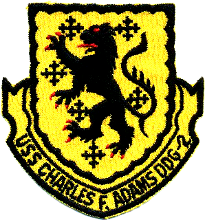 Coat of arms (crest) of the Destroyer Charles F. Adams (DDG-2)