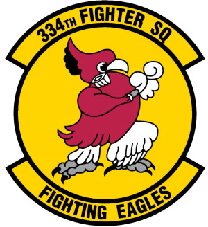 Coat of arms (crest) of the 334th Fighter Squadron, US Air Force