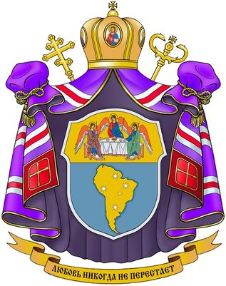 Arms (crest) of Eparchy of Argentina and South America