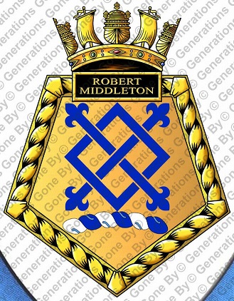 Coat of arms (crest) of the RFA Robert Middleton, United Kingdom