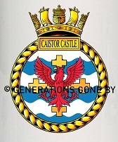 Coat of arms (crest) of the HMS Caistor Castle, Royal Navy