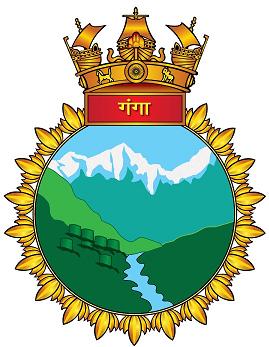 Coat of arms (crest) of the INS Ganga, Indian Navy