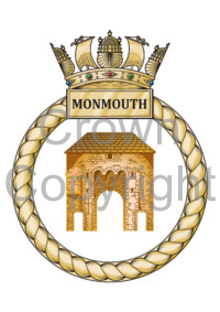 Coat of arms (crest) of the HMS Monmouth, Royal Navy
