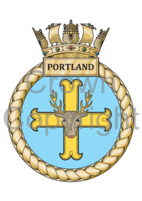Coat of arms (crest) of the HMS Portland, Royal Navy