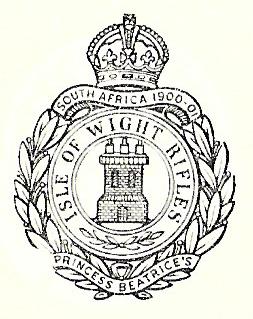 Coat of arms (crest) of the 8th (Princess Beatrice's Isle of Wright Rifles) Battalion, Royal Hampshire Regiment, British Army
