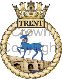 Coat of arms (crest) of the HMS Trent, Royal Navy