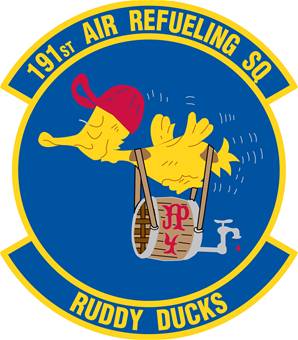 Coat of arms (crest) of the 191st Air Refueling Squadron, Utah Air National Guard