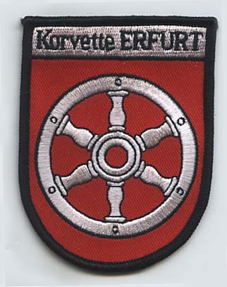Coat of arms (crest) of the Corvette Erfurt, German Navy