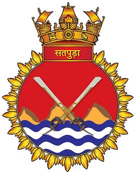 Coat of arms (crest) of the INS Satpura, Indian Navy