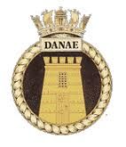 Coat of arms (crest) of the HMS Danae, Royal Navy