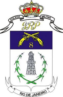 Coat of arms (crest) of 8th Military Police Battalion, Rio de Janeiro