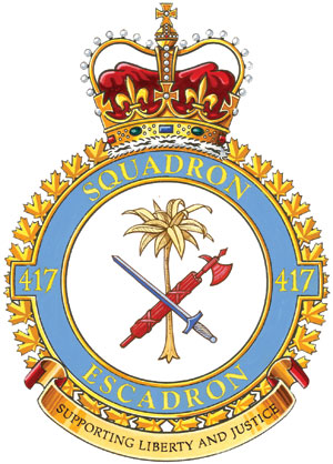 Coat of arms (crest) of the No 417 Squadron, Royal Canadian Air Force