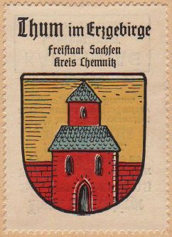 Wappen von Thum (Erzgebirge)/Coat of arms (crest) of Thum (Erzgebirge)