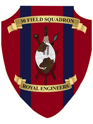 Coat of arms (crest) of the 30 Field Squadron, RE, British Army