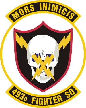 Coat of arms (crest) of 493rd Fighter Squadron, US Air Force
