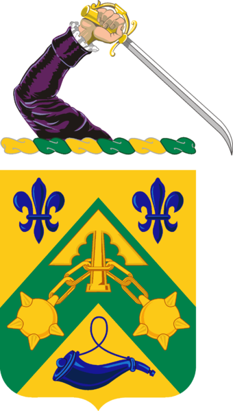 Coat of arms (crest) of the 110th Armor Regiment, Massachusetts Army National Guard