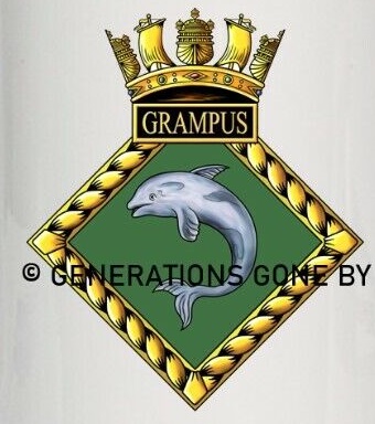 Coat of arms (crest) of the HMS Grampus, Royal Navy