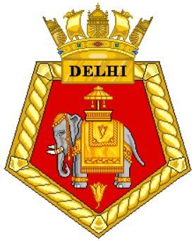 Coat of arms (crest) of the HMS Delhi, Royal Navy