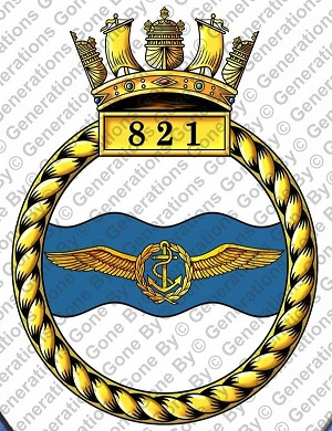 Coat of arms (crest) of the No 821 Squadron, FAA