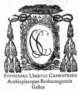 Arms of Etienne-Hubert Cambacérès