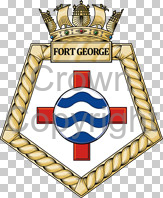 Coat of arms (crest) of the RFA Fort George, United Kingdom
