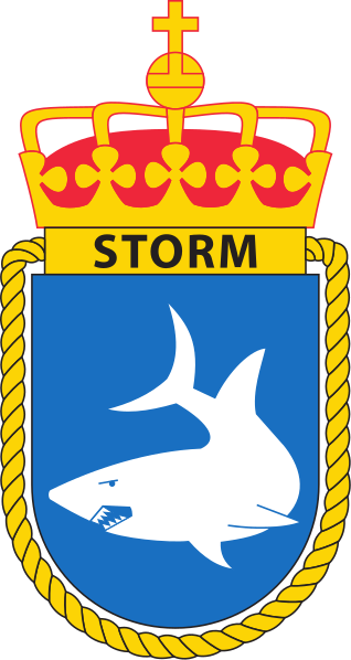 Coat of arms (crest) of the Fast Missile Boat KNM Storm, Norwegian Navy