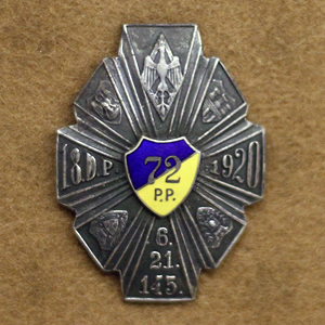 Coat of arms (crest) of the 72nd Colonel D. Czachowski's Infantry Regiment, Polish Army