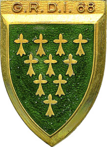Coat of arms (crest) of the 68th Infantry Division Reconnaissance Group, French Army