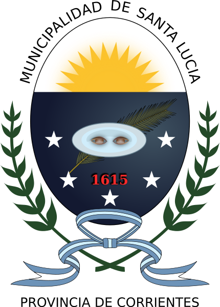 Escudo de Santa Lucia (Corrientes)/Arms (crest) of Santa Lucia (Corrientes)
